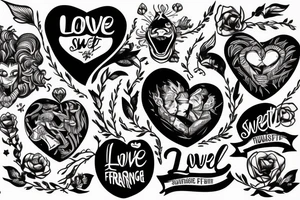 Love fight life sweet endurance fun tattoo idea