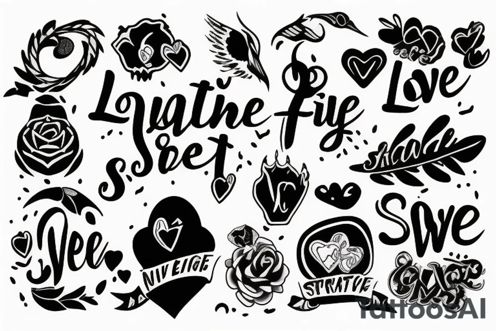 Love fight life sweet endurance fun tattoo idea