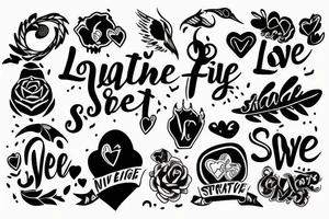 Love fight life sweet endurance fun tattoo idea