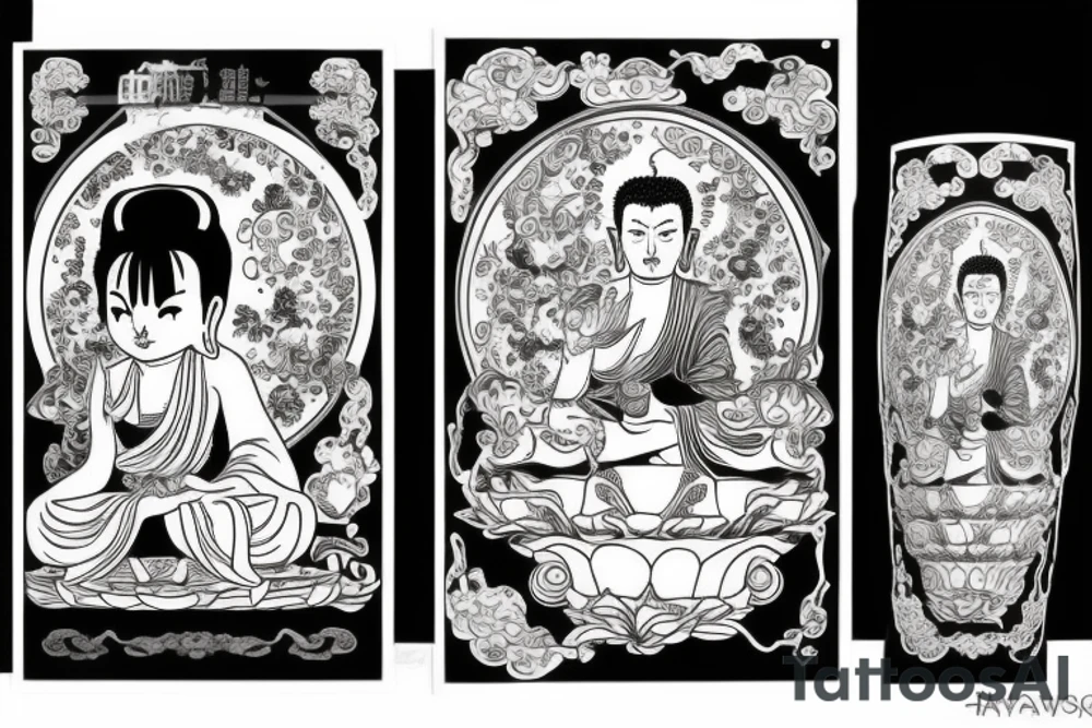 Cameo buddha tattoo idea