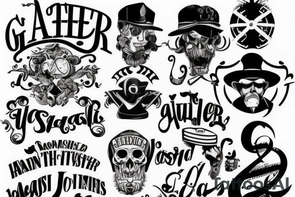 Gangster lettering tattoo idea
