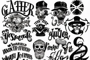 Gangster lettering tattoo idea