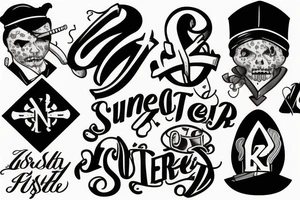 Gangster lettering tattoo idea