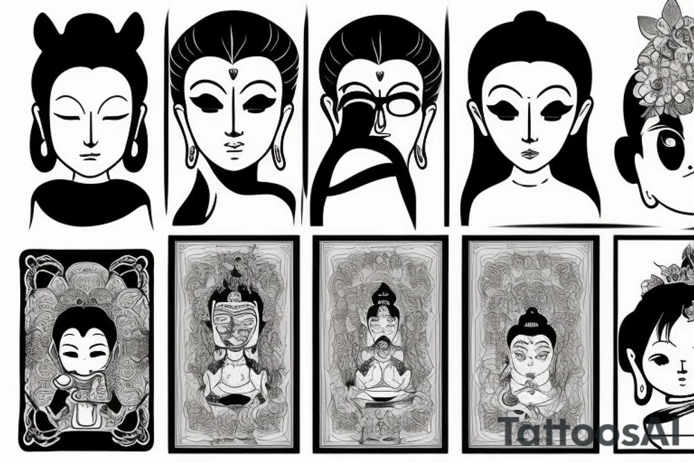 Cameo buddha tattoo idea