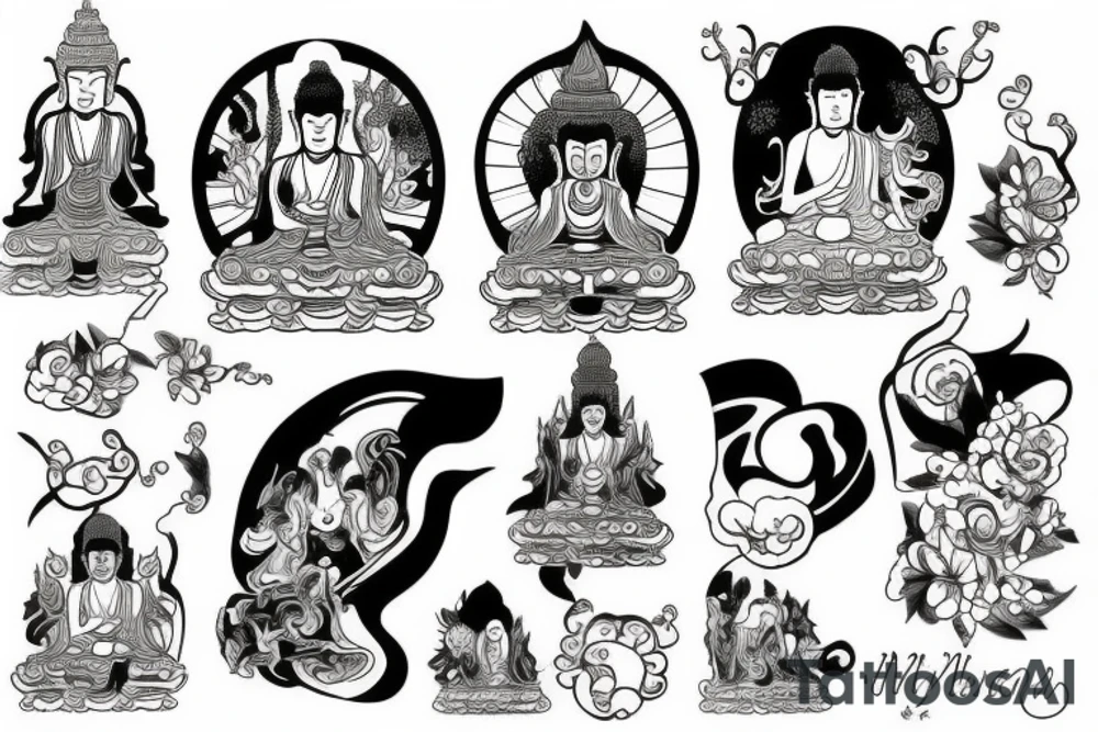 Cameo buddha tattoo idea