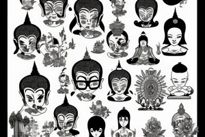 Cameo buddha tattoo idea