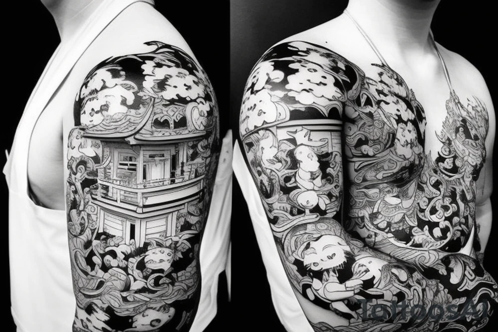 Cameo buddhist monk tattoo idea