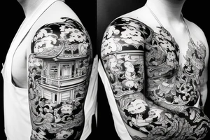 Cameo buddhist monk tattoo idea
