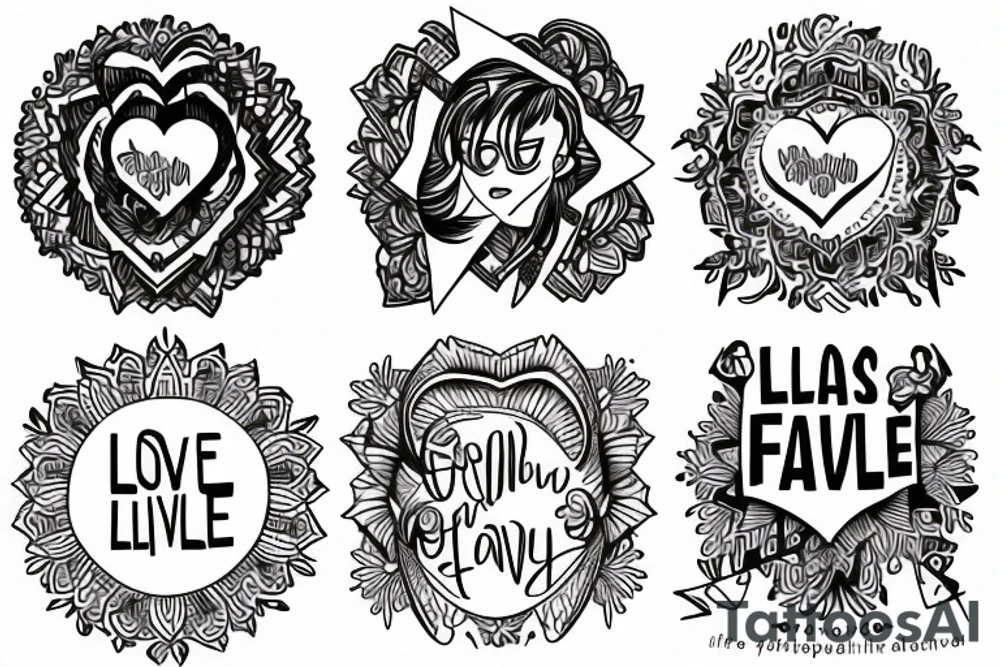 Love resilience life family tattoo idea