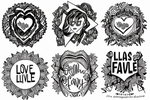 Love resilience life family tattoo idea