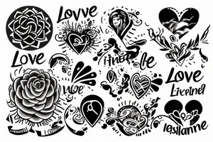 Love resilience life family tattoo idea