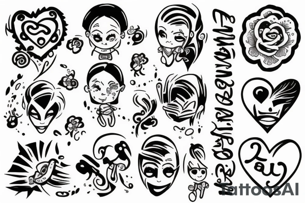 Love resilience life family tattoo idea