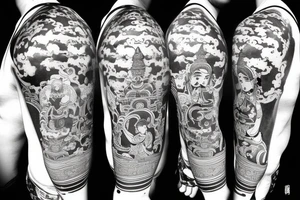 Cameo buddhist monk tattoo idea