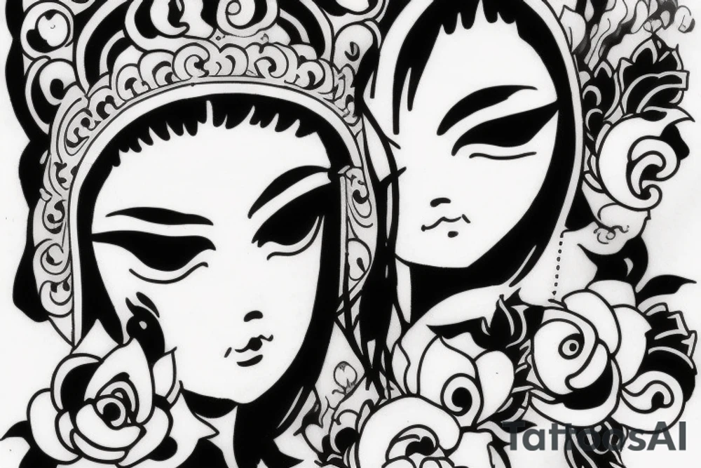 Cameo winking buddha tattoo idea