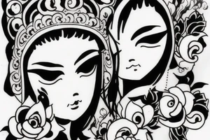 Cameo winking buddha tattoo idea