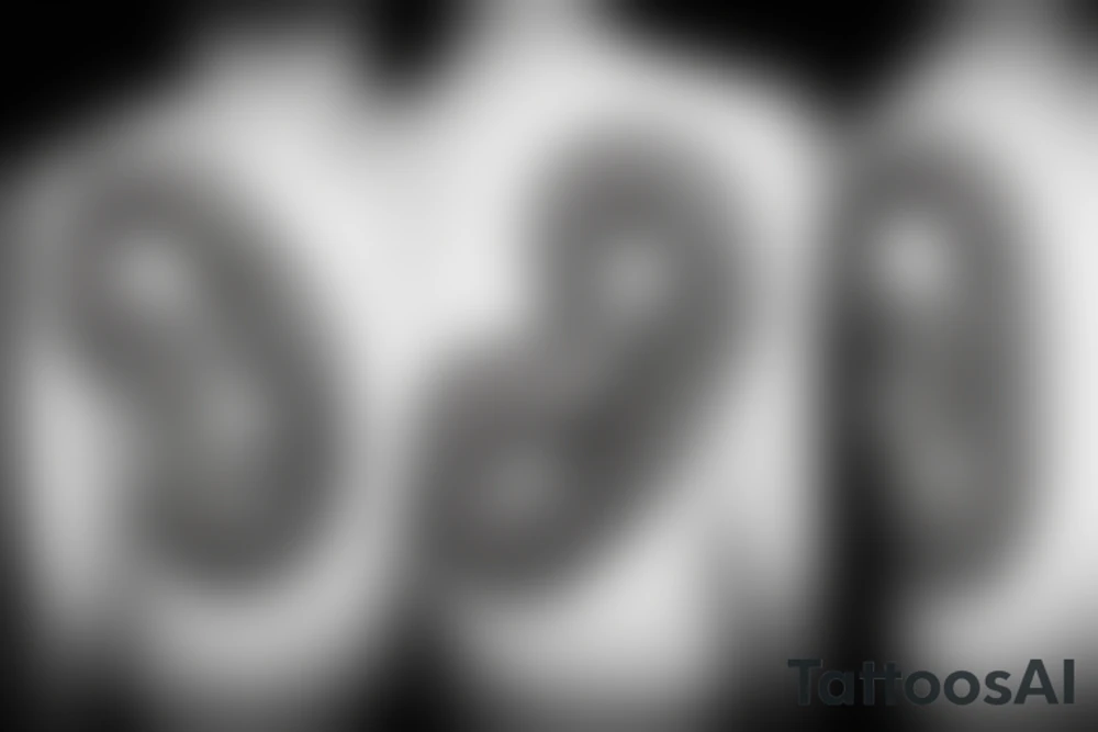 A snake eating itself with the number six tattoo idea