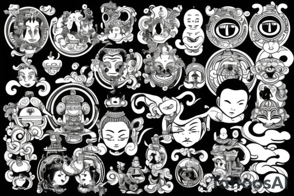 winking buddha tattoo idea