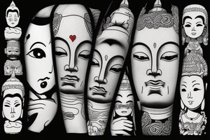 winking buddha tattoo idea