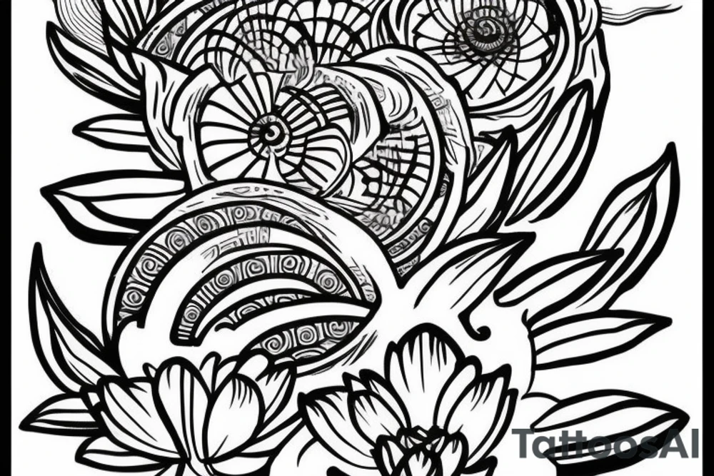 wink buddha lotus flower tattoo idea