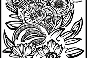 wink buddha lotus flower tattoo idea