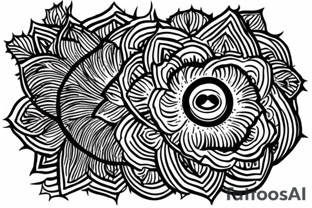 wink buddha lotus flower tattoo idea