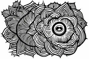 wink buddha lotus flower tattoo idea