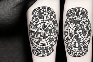 artificial intellegence binary code mushrooms tattoo idea