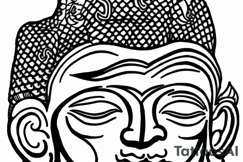 winking buddha coming out of lotus tattoo idea