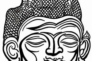 winking buddha coming out of lotus tattoo idea