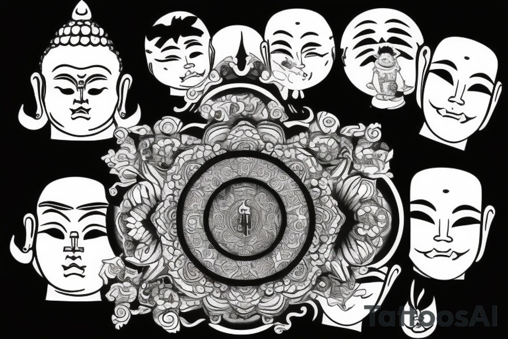 winking buddha coming out of lotus tattoo idea winking buddha coming out of lotus tattoo idea