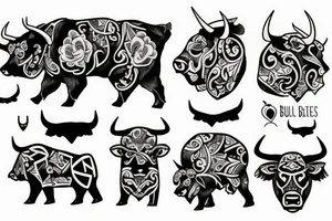 Bull versus bear tattoo idea
