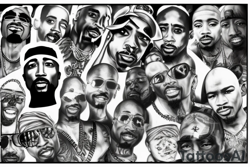 2pac standing with blunt tattoo idea