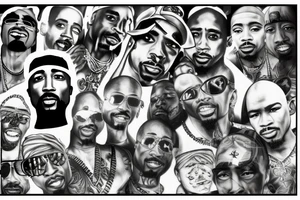 2pac standing with blunt tattoo idea