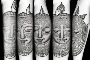 buddha lotus cameo tattoo idea