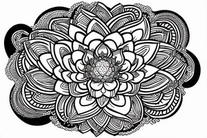 buddha lotus cameo tattoo idea