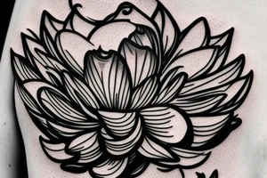 buddha lotus cameo tattoo idea