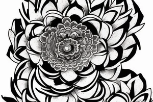 buddha lotus cameo tattoo idea