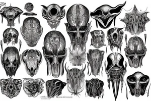 giger style, symmetry tattoo idea