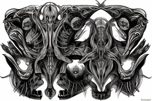 giger style, symmetry tattoo idea