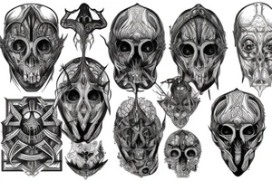 giger style, symmetry tattoo idea