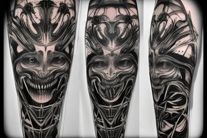 giger style, symmetry tattoo idea
