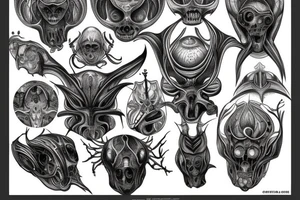 giger style, symmetry tattoo idea