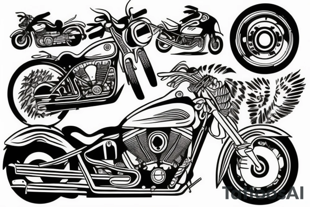 Motorcycle tattoo idea