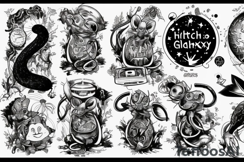 Hitchhiker's guide to the galaxy, 2 mice, gods last message to his creation tattoo idea