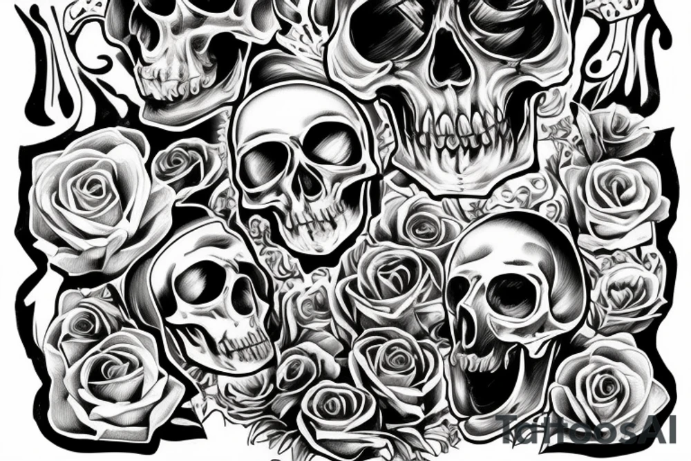 Jesus, time, scull, tattoo idea
