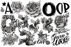 Never give up tattoo idea