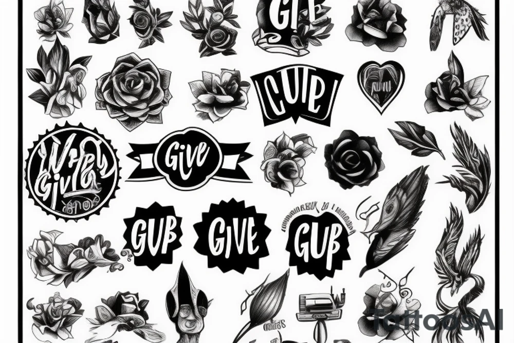 Never give up tattoo idea