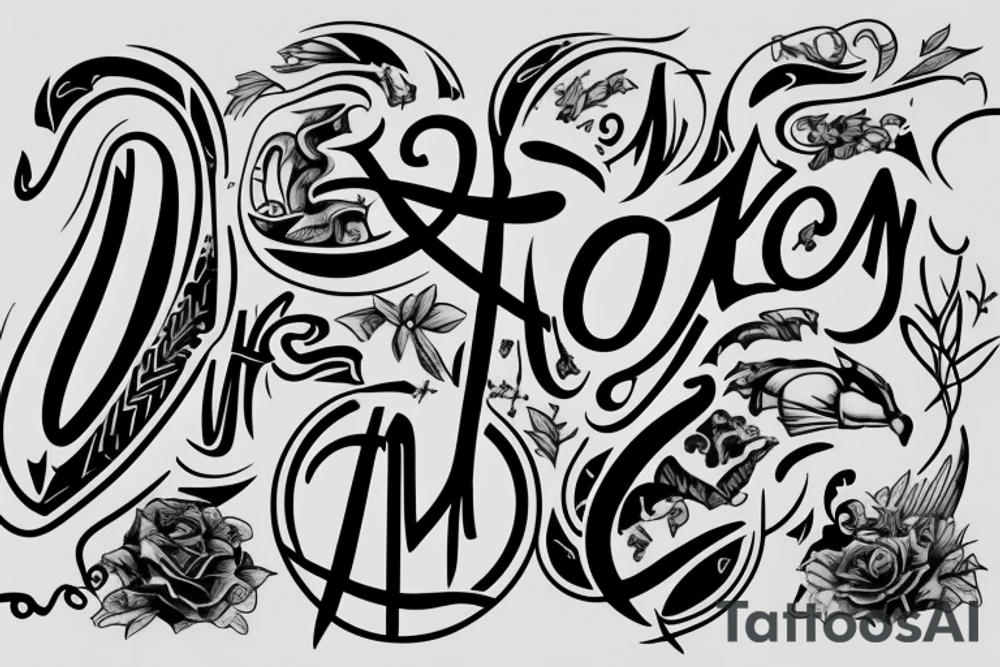 The name of my Son "Noah" tattoo idea