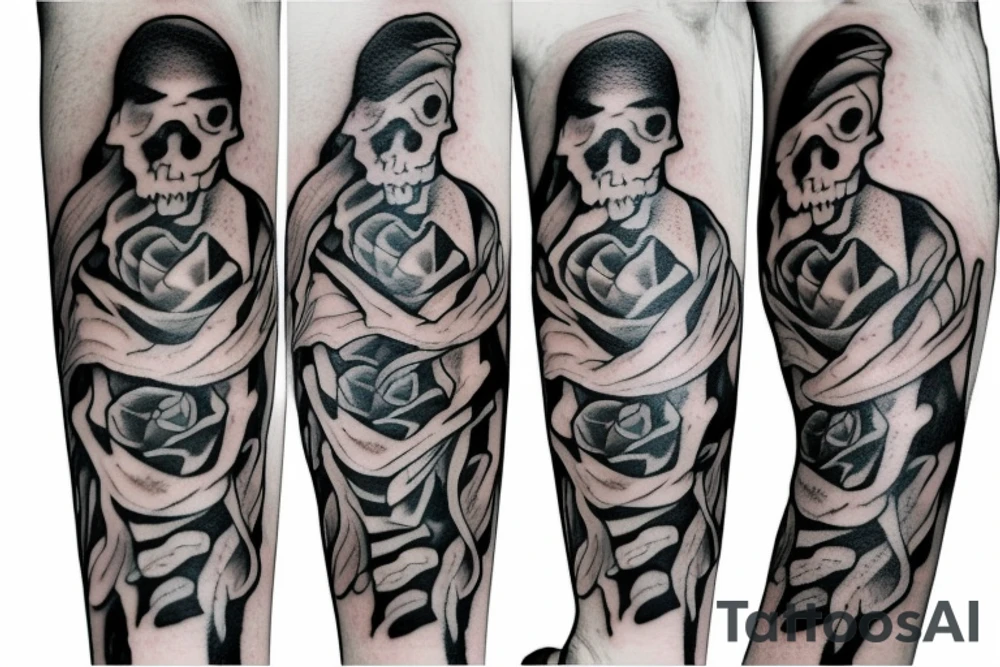 Small grow and grim reaper forearm tattoo tattoo idea