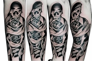 Small grow and grim reaper forearm tattoo tattoo idea